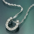 ★受注生産★K18WG馬蹄ダイヤモンドペンダント/ネックレス