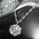 ★受注生産★純プラチナ0.5ctダイヤモンドペンダント/ネックレス (鑑別書付き)