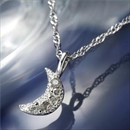 ★受注生産★K10WGダイヤムーンペンダント