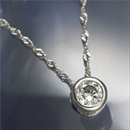 ★受注生産★プラチナPtフクリンダイヤモンドペンダント/ネックレス 鑑別カード付き