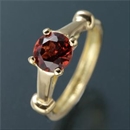 ★受注生産★Amelie Monchouchou K18誕生石NEWベビーリングネックレス 【1月】ガーネット