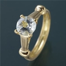 ★受注生産★Amelie Monchouchou K18誕生石NEWベビーリングネックレス 【3月】アクアマリン