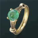 ★受注生産★Amelie Monchouchou K18誕生石NEWベビーリングネックレス 【5月】エメラルド