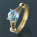 ★受注生産★Amelie Monchouchou K18誕生石NEWベビーリングネックレス 【11月】ブルートパーズ